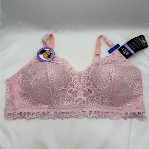 🌸 Bali ComfortFlex Fit Lace Bralette Pink XL NWT Style DF6591